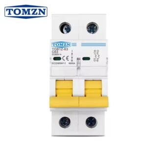 TOMZN  TOB1Z-63 1P 2P DC 250V 600V  6KA Miniature Circuit Breaker 3- 63A  C-curve single pole DC fuse