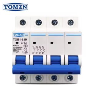 TOMZN MCB TOB1-63H  AC Circuit Breaker 50/ 60HZ 1P 2P 3P 4P  3 - 63A