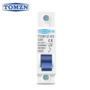 TOMZN  TOB1Z-63 1P 2P DC 125V 440V  6KA Miniature Circuit Breaker 3- 63A